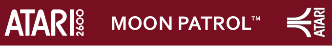 Moon Patrol logo for Atari 2600